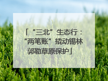 “三北”生态行：“两笔账”撬动锡林郭勒草原保护