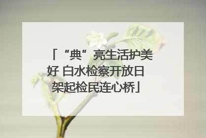 “典”亮生活护美好 白水检察开放日架起检民连心桥
