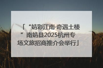 “靖彩江南·奇遇土楼”南靖县2025杭州专场文旅招商推介会举行