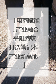 电商赋能，产业融合 平阳腾蛟打造笔记本产业新高地