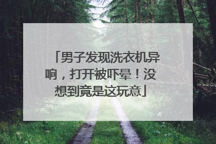 男子发现洗衣机异响，打开被吓晕！没想到竟是这玩意