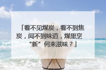 看不见煤炭，看不到焦炭，闻不到味道，煤里烹“新”何来滋味？