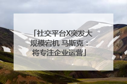 社交平台X突发大规模宕机 马斯克：将专注企业运营