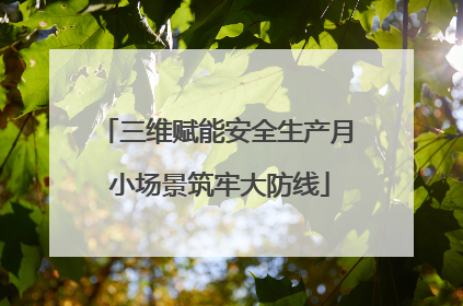 三维赋能安全生产月 小场景筑牢大防线