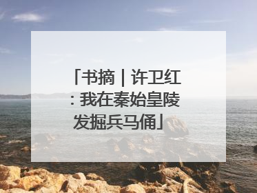 书摘｜许卫红：我在秦始皇陵发掘兵马俑