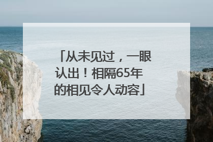 从未见过，一眼认出！相隔65年的相见令人动容