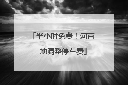 半小时免费！河南一地调整停车费