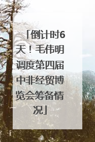 倒计时6天！毛伟明调度第四届中非经贸博览会筹备情况