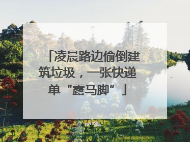 凌晨路边偷倒建筑垃圾，一张快递单“露马脚”