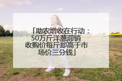 助农增收在行动：50万斤洋葱滞销 收购价每斤却高于市场价三分钱