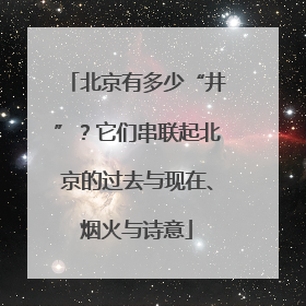 北京有多少“井”？它们串联起北京的过去与现在、烟火与诗意