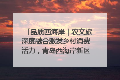 品质西海岸｜农文旅深度融合激发乡村消费活力，青岛西海岸新区的乡村振兴实践