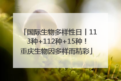 国际生物多样性日丨113种+112种+15种！重庆生物因多样而精彩