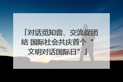 对话觅知音、交流促团结 国际社会共庆首个“文明对话国际日”