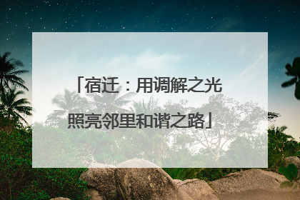 宿迁：用调解之光照亮邻里和谐之路