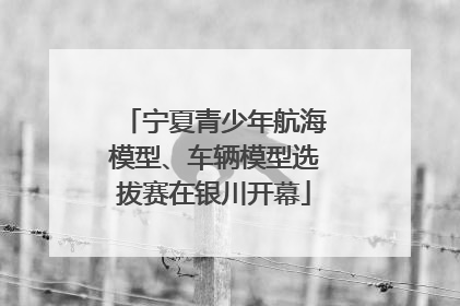 宁夏青少年航海模型、车辆模型选拔赛在银川开幕