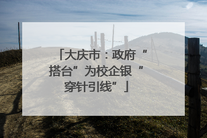 大庆市：政府“搭台”为校企银“穿针引线”