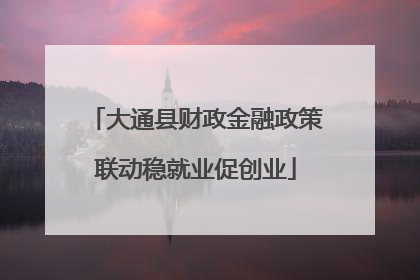 大通县财政金融政策联动稳就业促创业