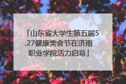 山东省大学生第五届5.27健康美食节在济南职业学院活力启幕
