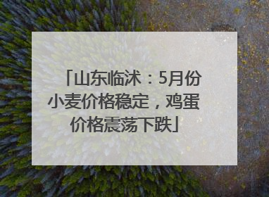 山东临沭：5月份小麦价格稳定，鸡蛋价格震荡下跌