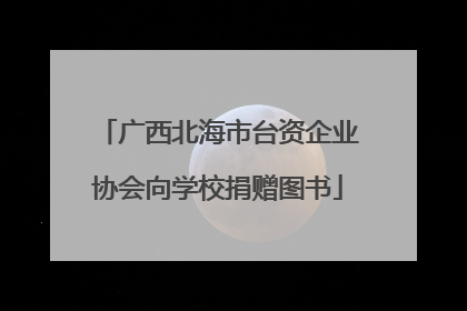 广西北海市台资企业协会向学校捐赠图书