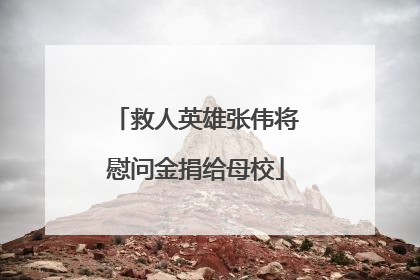 救人英雄张伟将慰问金捐给母校