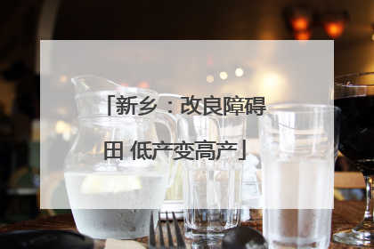 新乡：改良障碍田 低产变高产