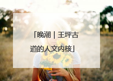 晚潮｜王坪古道的人文内核