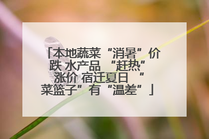 本地蔬菜“消暑”价跌 水产品 “赶热” 涨价 宿迁夏日 “菜篮子”有“温差”