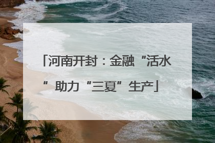 河南开封：金融“活水”助力“三夏”生产