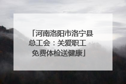 河南洛阳市洛宁县总工会：关爱职工 免费体检送健康