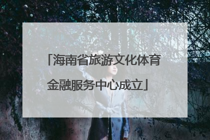 海南省旅游文化体育金融服务中心成立