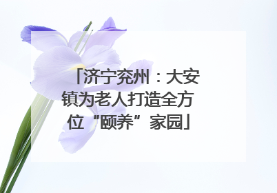 济宁兖州：大安镇为老人打造全方位“颐养”家园