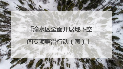 渝水区全面开展地下空间专项整治行动（图）