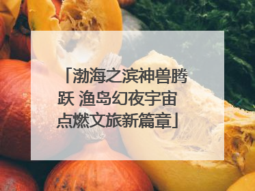 渤海之滨神兽腾跃 渔岛幻夜宇宙点燃文旅新篇章