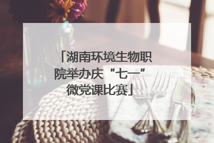 湖南环境生物职院举办庆“七一”微党课比赛