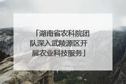湖南省农科院团队深入武陵源区开展农业科技服务