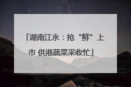 湖南江永：抢“鲜”上市 供港蔬菜采收忙