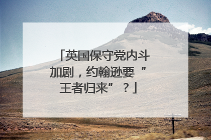 英国保守党内斗加剧，约翰逊要“王者归来”？
