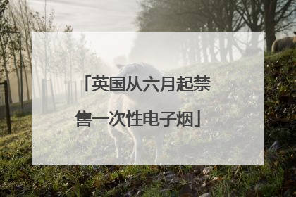 英国从六月起禁售一次性电子烟