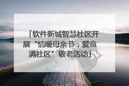 软件新城智慧社区开展“情暖母亲节，爱意满社区”敬老活动