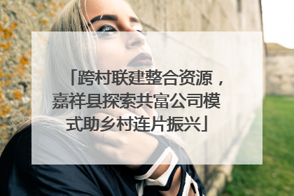 跨村联建整合资源，嘉祥县探索共富公司模式助乡村连片振兴