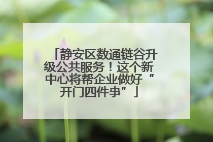 静安区数通链谷升级公共服务！这个新中心将帮企业做好“开门四件事”