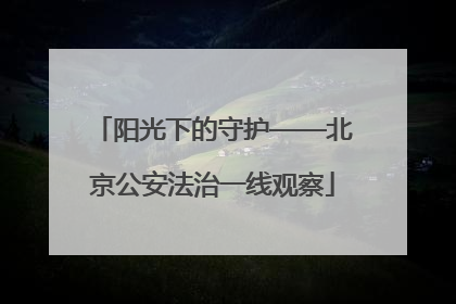 阳光下的守护——北京公安法治一线观察