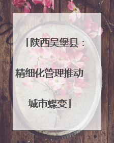 陕西吴堡县：精细化管理推动城市蝶变