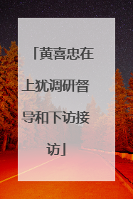 黄喜忠在上犹调研督导和下访接访