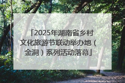 2025年湖南省乡村文化旅游节联动举办地（金洞）系列活动落幕