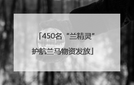 450名“兰精灵”护航兰马物资发放