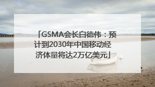 GSMA会长白德伟：预计到2030年中国移动经济体量将达2万亿美元